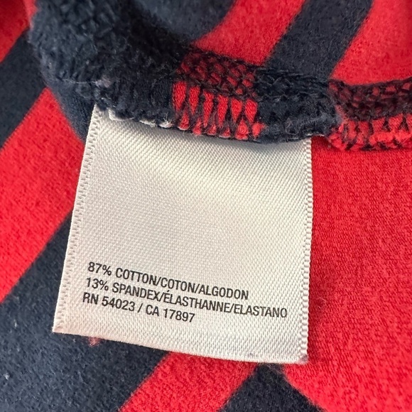 Old Navy Spandex/Cotton Blend Red & Navy Striped Pencil Skirt Size Large - Picture 5 of 9